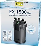 Tetra Aquarium Außenfilter EX 1500 Plus - leistungsstarker Filter für Aquarien bis 600 L, schafft kristallklares fischgerechtes Wasser, Innenbereich