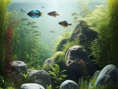 Aquarium, Pflanzen, Steine keine Wurzel1